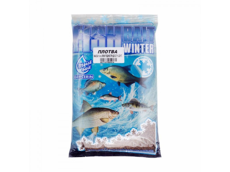 Прикормка увлажнённая FISHBAIT ICE WINTER Плотва 1 кг.